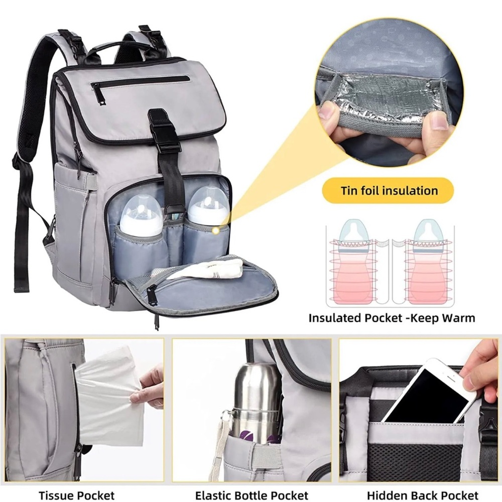 Diaper Bag Backpack Multifunction Waterproof Napp… - image 1